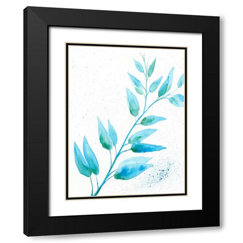 Leaf Sunshine I Black Modern Wood Framed Art Print with Double Matting by Moore, Regina