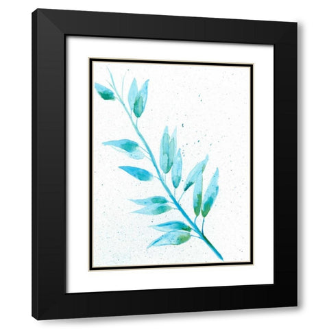 Leaf Sunshine II Black Modern Wood Framed Art Print with Double Matting by Moore, Regina