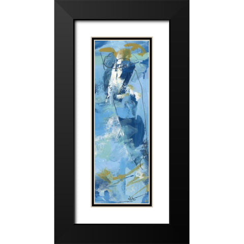 Composition 3a Black Modern Wood Framed Art Print with Double Matting by Wang, Melissa
