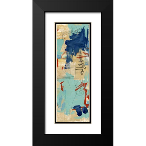 Composition 4a Black Modern Wood Framed Art Print with Double Matting by Wang, Melissa
