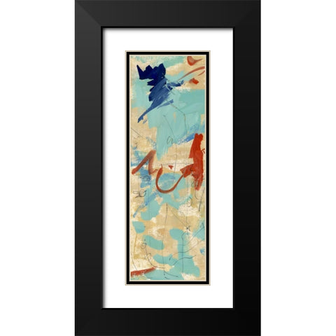 Composition 4b Black Modern Wood Framed Art Print with Double Matting by Wang, Melissa