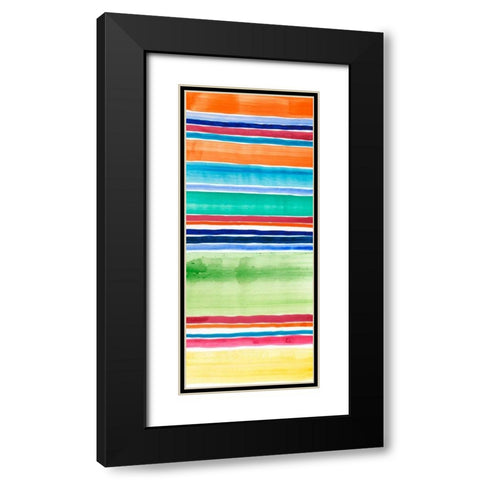 Cabana Panel III Black Modern Wood Framed Art Print with Double Matting by Moore, Regina
