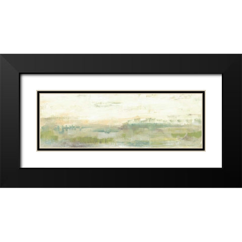 Greenery Horizon Line I Black Modern Wood Framed Art Print with Double Matting by Goldberger, Jennifer