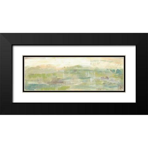 Greenery Horizon Line III Black Modern Wood Framed Art Print with Double Matting by Goldberger, Jennifer