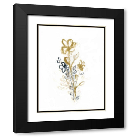 Bronze Spray I Black Modern Wood Framed Art Print with Double Matting by Vess, June Erica