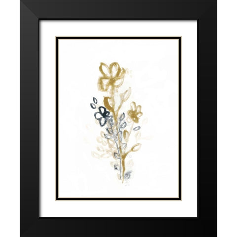 Bronze Spray I Black Modern Wood Framed Art Print with Double Matting by Vess, June Erica