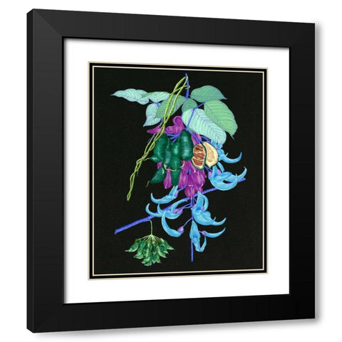 Jade Vine I Black Modern Wood Framed Art Print with Double Matting by Wang, Melissa