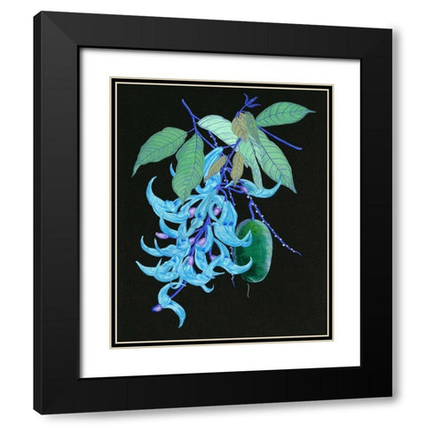 Jade Vine II Black Modern Wood Framed Art Print with Double Matting by Wang, Melissa