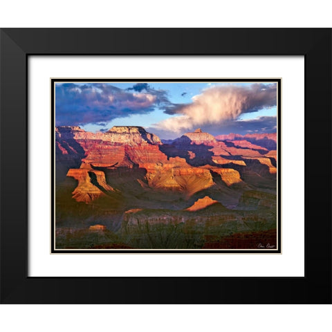 Canyon View III Black Modern Wood Framed Art Print with Double Matting by Drost, David
