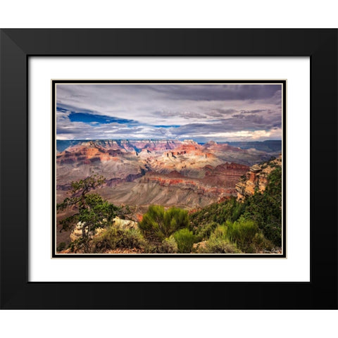 Canyon View VI Black Modern Wood Framed Art Print with Double Matting by Drost, David