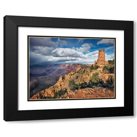 Canyon View VII Black Modern Wood Framed Art Print with Double Matting by Drost, David