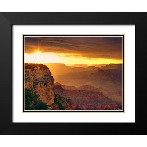 Canyon View IX Black Modern Wood Framed Art Print with Double Matting by Drost, David