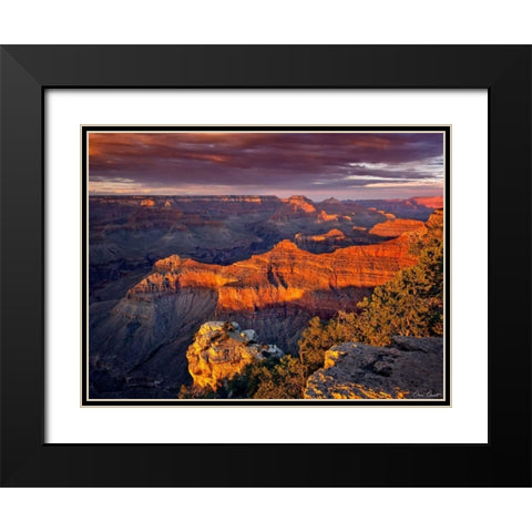 Canyon View X Black Modern Wood Framed Art Print with Double Matting by Drost, David
