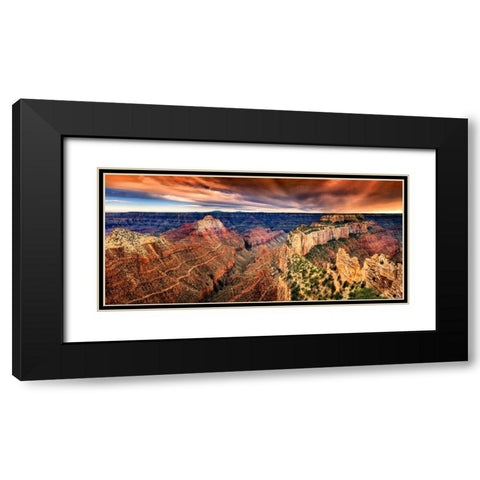 Canyon View XII Black Modern Wood Framed Art Print with Double Matting by Drost, David