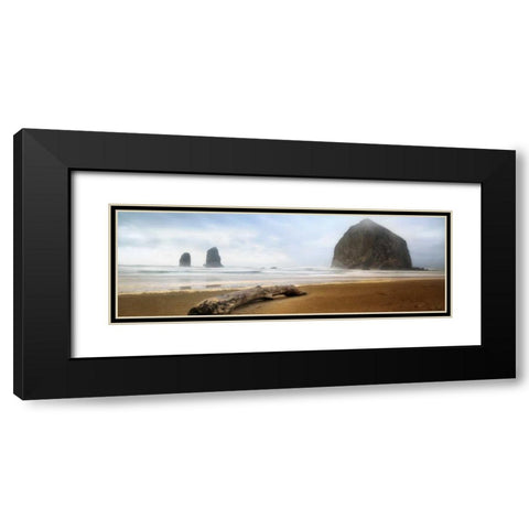 From Cannon Beach II Black Modern Wood Framed Art Print with Double Matting by Drost, David