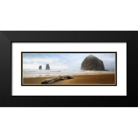 From Cannon Beach II Black Modern Wood Framed Art Print with Double Matting by Drost, David