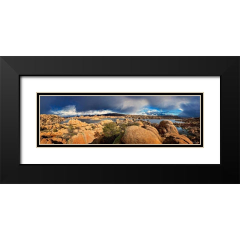 Lake Canyon View IV Black Modern Wood Framed Art Print with Double Matting by Drost, David