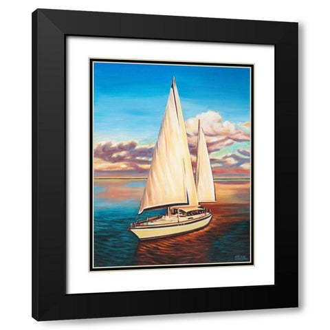 Sunset Cruise I Black Modern Wood Framed Art Print with Double Matting by Vitaletti, Carolee