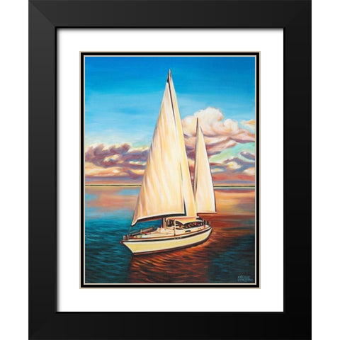 Sunset Cruise I Black Modern Wood Framed Art Print with Double Matting by Vitaletti, Carolee