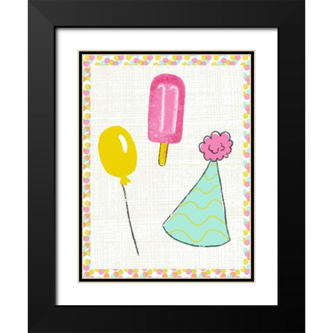 Pop Party I Black Modern Wood Framed Art Print with Double Matting by Zarris, Chariklia