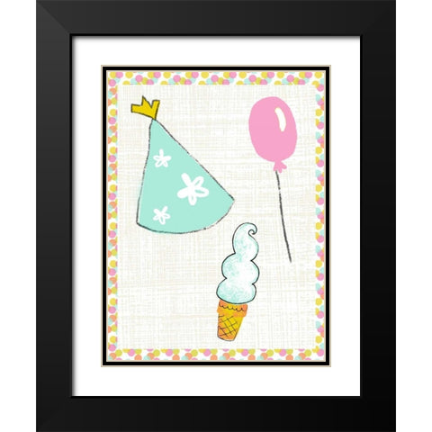 Pop Party IV Black Modern Wood Framed Art Print with Double Matting by Zarris, Chariklia