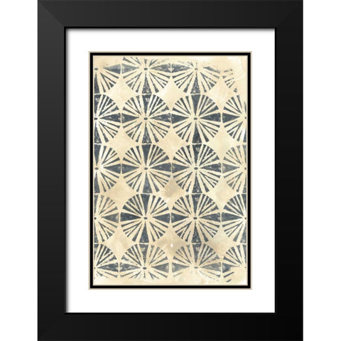 Ancient Textile I Black Modern Wood Framed Art Print with Double Matting by Vess, June Erica