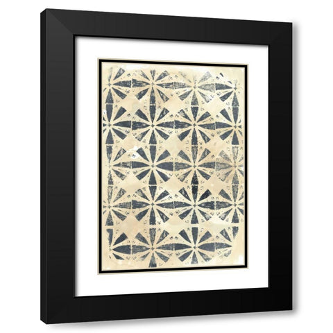 Ancient Textile III Black Modern Wood Framed Art Print with Double Matting by Vess, June Erica
