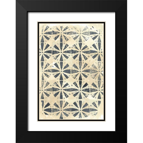 Ancient Textile III Black Modern Wood Framed Art Print with Double Matting by Vess, June Erica