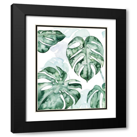 Split Leaf I Black Modern Wood Framed Art Print with Double Matting by Popp, Grace