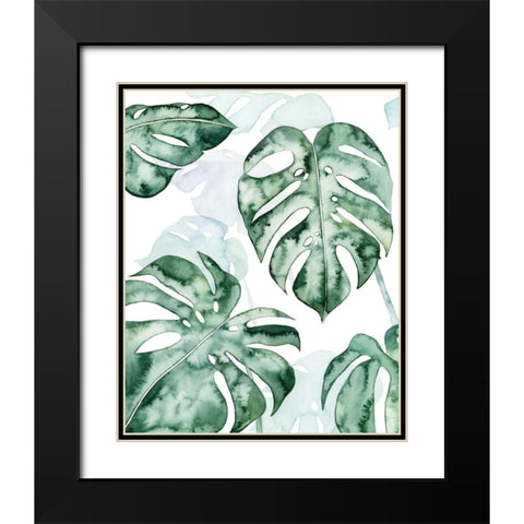 Split Leaf I Black Modern Wood Framed Art Print with Double Matting by Popp, Grace