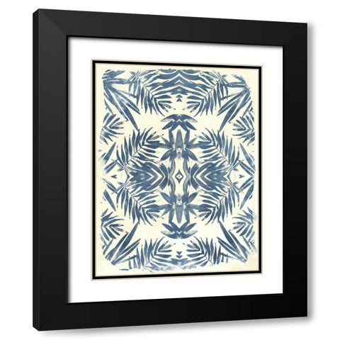 Tropical Kaleidoscope I Black Modern Wood Framed Art Print with Double Matting by Vess, June Erica