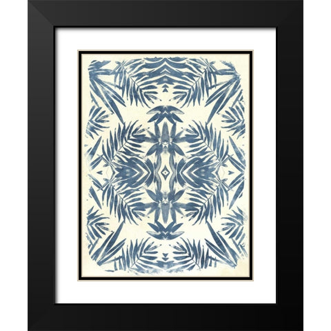 Tropical Kaleidoscope I Black Modern Wood Framed Art Print with Double Matting by Vess, June Erica