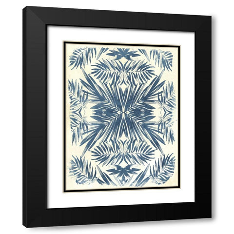 Tropical Kaleidoscope II Black Modern Wood Framed Art Print with Double Matting by Vess, June Erica