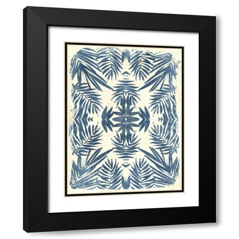 Tropical Kaleidoscope IV Black Modern Wood Framed Art Print with Double Matting by Vess, June Erica