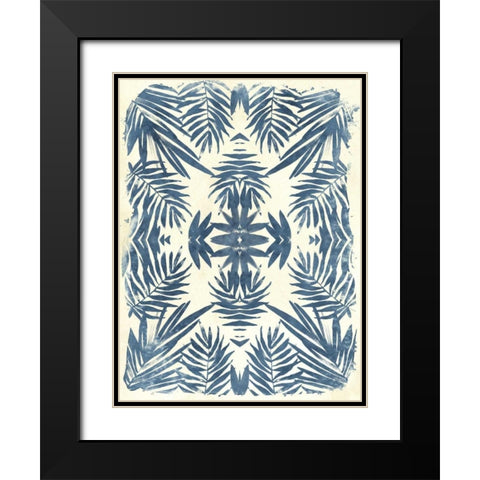 Tropical Kaleidoscope IV Black Modern Wood Framed Art Print with Double Matting by Vess, June Erica