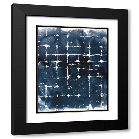 Indigo Ink Motif II Black Modern Wood Framed Art Print with Double Matting by Vess, June Erica