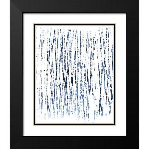 Indigo Ink Motif V Black Modern Wood Framed Art Print with Double Matting by Vess, June Erica