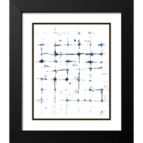 Indigo Ink Motif VII Black Modern Wood Framed Art Print with Double Matting by Vess, June Erica