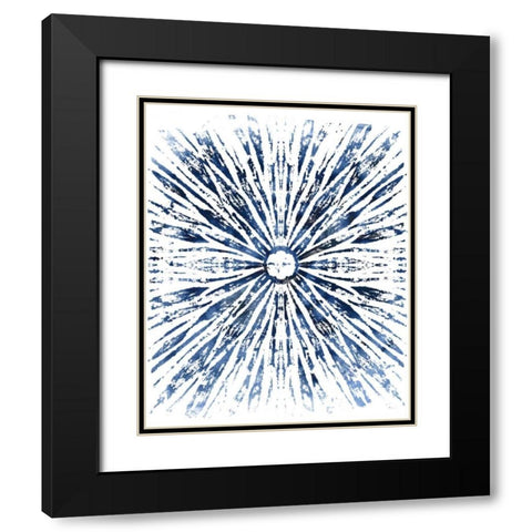Indigo Ink Motif VIII Black Modern Wood Framed Art Print with Double Matting by Vess, June Erica