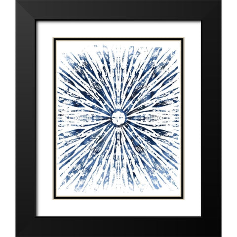Indigo Ink Motif VIII Black Modern Wood Framed Art Print with Double Matting by Vess, June Erica