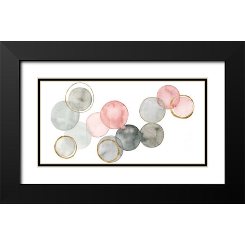 Gilded Spheres II Black Modern Wood Framed Art Print with Double Matting by Popp, Grace