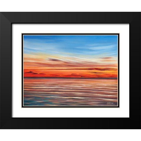 Tranquil Sky II Black Modern Wood Framed Art Print with Double Matting by Vitaletti, Carolee