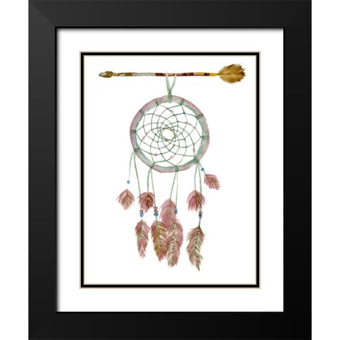 Dreamcatchers II Black Modern Wood Framed Art Print with Double Matting by Wang, Melissa