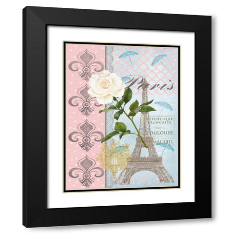 La Vie en Rose II Black Modern Wood Framed Art Print with Double Matting by Reynolds, Jade