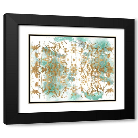 Verdant Mirror I Black Modern Wood Framed Art Print with Double Matting by Goldberger, Jennifer