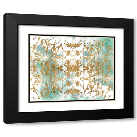 Verdant Mirror II Black Modern Wood Framed Art Print with Double Matting by Goldberger, Jennifer