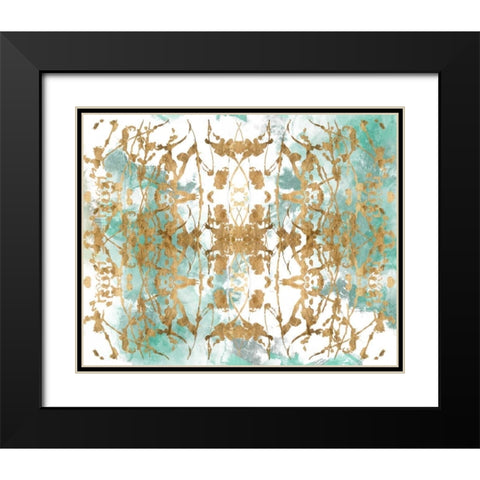 Verdant Mirror II Black Modern Wood Framed Art Print with Double Matting by Goldberger, Jennifer