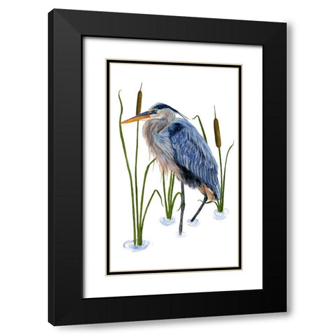 Beside the Lake I Black Modern Wood Framed Art Print with Double Matting by Wang, Melissa
