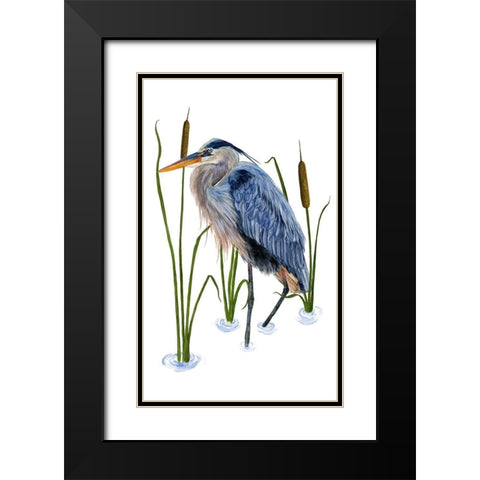 Beside the Lake I Black Modern Wood Framed Art Print with Double Matting by Wang, Melissa