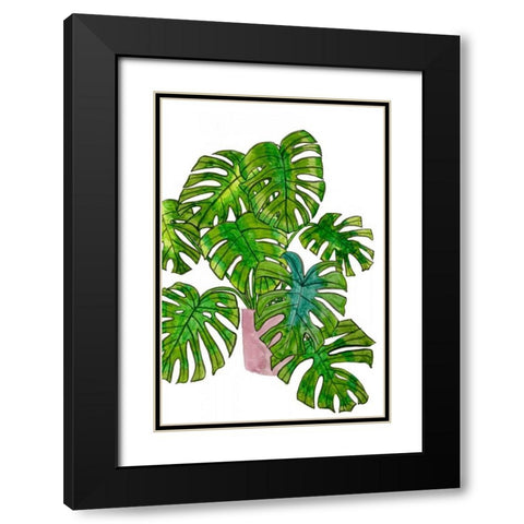 Potted Jungle I Black Modern Wood Framed Art Print with Double Matting by Wang, Melissa